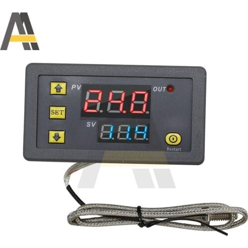 Digital LED High Temperature Control Switch Thermostat DC 5V 12V 24V AC 220V K-type thermocouple digital thermostat -60°C~ 500°C