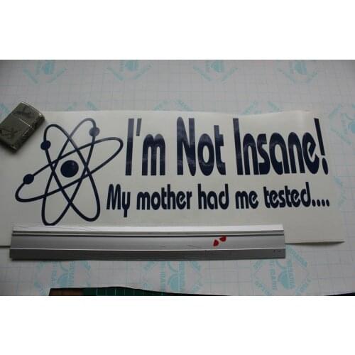 For Big Bang Theory Sheldon Quote Im not in insane sticker wall art Car Styling