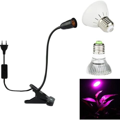 E27 Bulb Flexible Clip-On Desk Lamp Holder for Plant Growing Drop shipping
