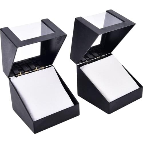 Hot 78*78mm New Wrist Plastic Earring Display Storage Holder Jewelry Transparent Case Walentines Day Anniversary Gift Watch Box