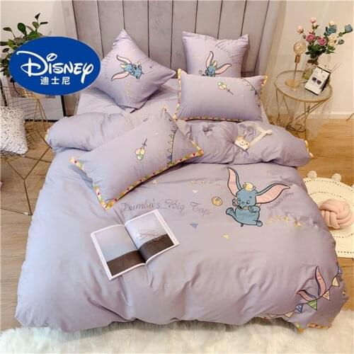 Disney Cartoon Dumbo Bedding Sets Boy/Girls Baby Adult King King Super King Duvet Cover Set Pillowcase quilt blanket cover sheet