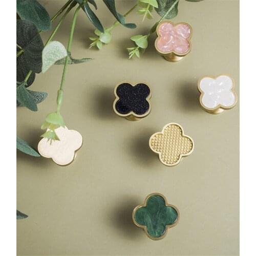 Creative Handle Brass Light Luxury Drawer Wardrobe Shoe Cabinet Cupboard Knob Pure Copper Gold Furniture Handles