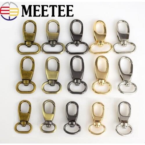 4/10pcs 13mm 20mm 25mm Bag Strap Buckles Metal Dog Collar Webbing Swivel Clip Snap Hooks DIY Handbag Bag Hanger Connector