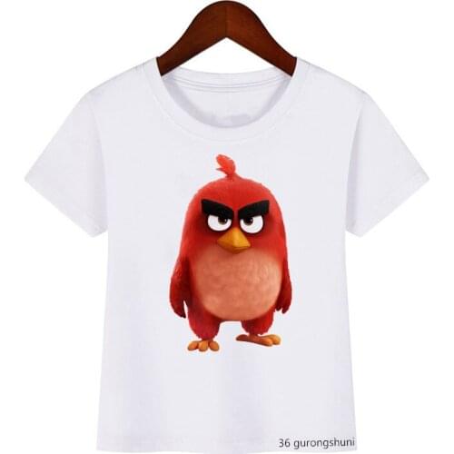 Fashion Funny Animal Bird Print New Children T-shirt Cartoon Boys T-shirt Summer Tops Harajuku Cute Girls T Shirts Wholesale
