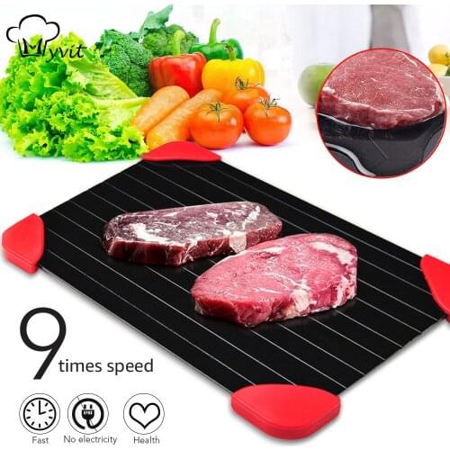 Myvit Fast Defrost Tray Thaw Froze Food Meat Fruit Quick Defrosting Plate Board Defrost plate Kitchen Gadget Tool