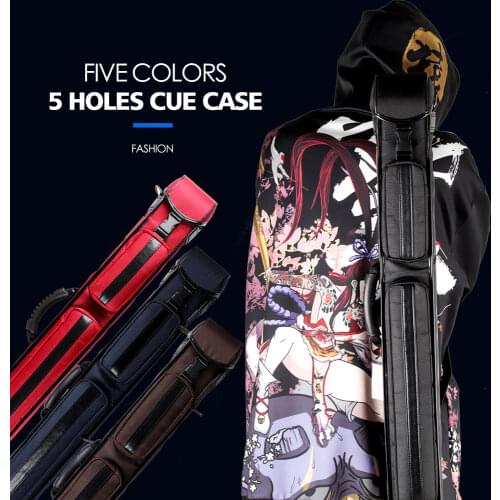 NA 1/2 Pool Cue Case 5 Holes nylon High Quality Portable And Shoulder with 2 butts and 3 shafts Professional Billiard Accessory