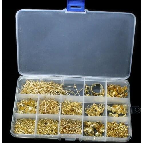 Sewing Tool Accessories Kit box set Beads caps jump rings clasps pins tools for DIY Fashion Charms jewelry making BDH010