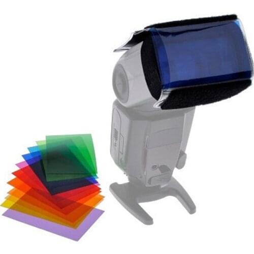 12 color Universal Speedlite Color Filter Kit for Camera Flash Speedlite Lamp Shade Flash Color Card for Canon Nikon Sony Pentax