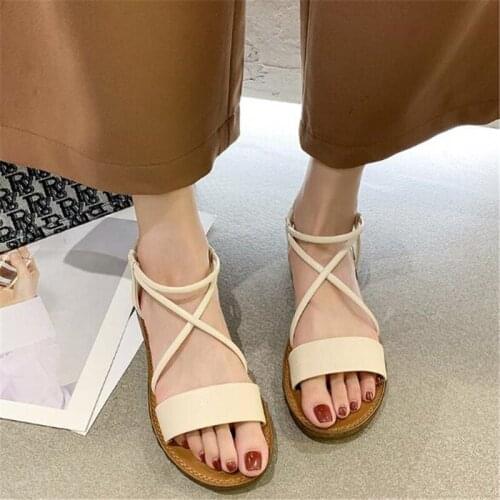 New womens sandals, fashion shallow mouth, flat feet, lightweight, comfortable, breathable, all-match casual womens sandals