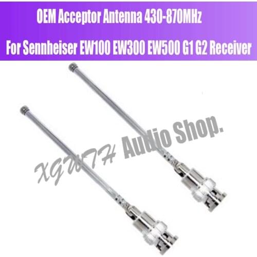 OEM 2 PCS BNC UHF Microphone Antenna For Sennheisers G2 Series EM100 EM300 Wireless Mic Antenna 430-870MHz