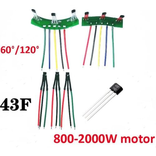 Wholesale brushless DC motor hall sensor,43F hall elemets for 2-wheels/3-wheels electric vehicles with 800W 1000W 1500W 2000W