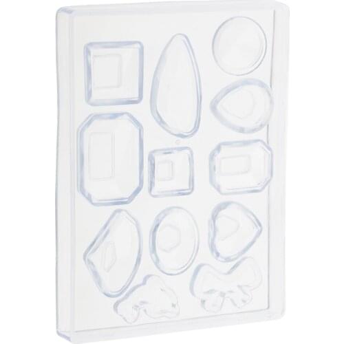 Clear Silicone Earring Pendant Mold Tray For Resin Jewelry Making Tools
