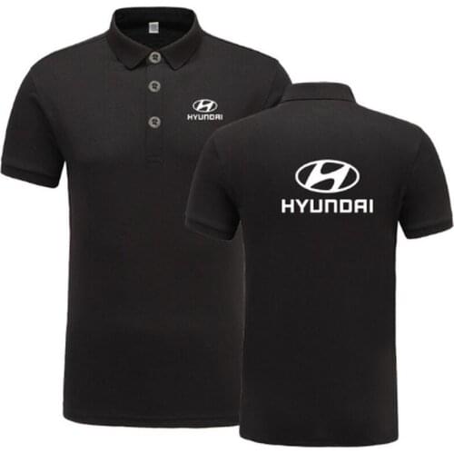 New Summer Short-sleeve Polo Homme High Quality Cotton Fashion for Hyundai logo Print Polo Shirt Casual Business Camisa Polo