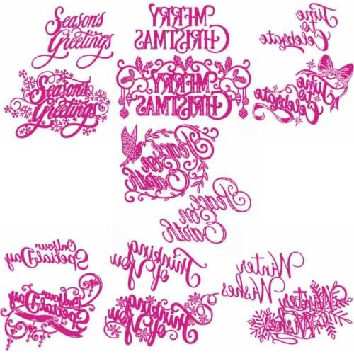 Mixed Words Seasons Greeting Metal Cutting Dies Stencil DIY Card Album Template Crafts Scrapbooking Embossing New Dies 2019