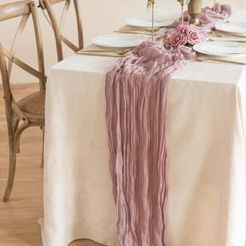 Cotton Linen Table Runner, Modern Solid Color Table Runner with Tassel, for Dining Wedding/Hotel/Kitchen/ Bedroom, Table Deco