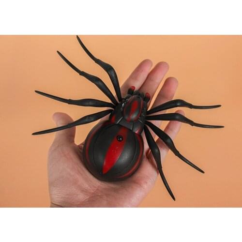 [Funny] Joke toy Remote control animal LED light RC insects Ant Cockroach Spider electronic pet robot model Prank toy Trick toy