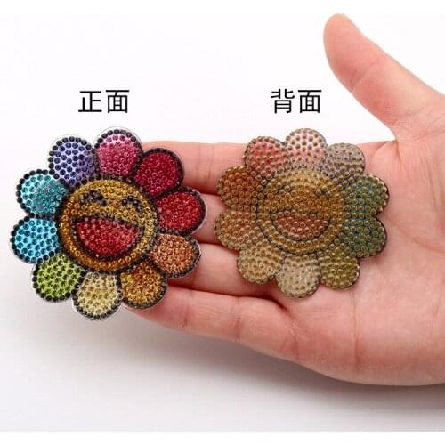 1pc Colorful Star Sun Flower Patches for Clothing Iron on Clothes Embroidery Sequin Appliques Sticker Appliques Stripes Badge