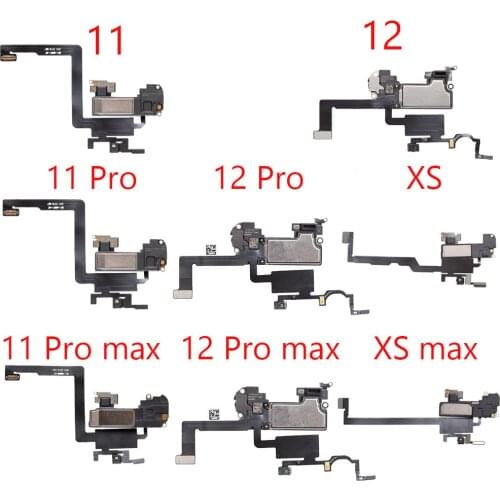10pcs/lot Ear Speaker For iPhone X XS Max XR Earpiece Listening Proximity Sensor Flex Cable Replacement Parts