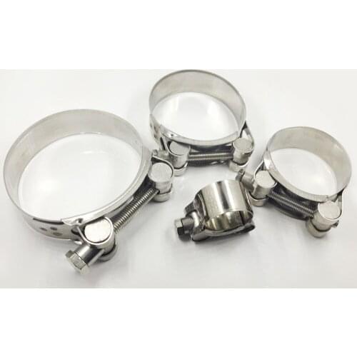 2x Heavy Duty Stainless Hose Clamps Clip Screw Band Gear Swivel Clip Torque Strengthen 52-103mm Tube Pipe Bracket SUS304