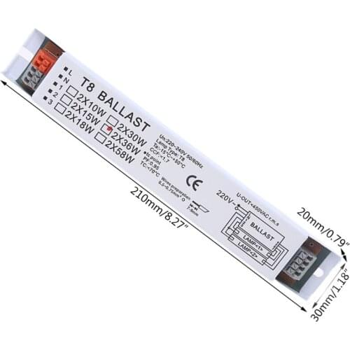 YYSD 220-240V AC 2x36W Wide Voltage T8 Electronic Ballast Fluorescent Lamp Ballasts