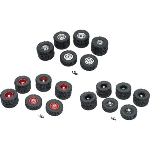 4x 1/16 Remote Control Rubber Tire for WPL B16 B36 Trucks Replacements