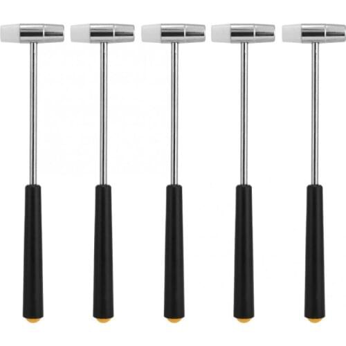 Durable 5pcs Functional Watch Tools Watch Hammer Watch Strap Link Remover Small Hammer Soft Hard Dual-Use Watch Repair Tool Kit