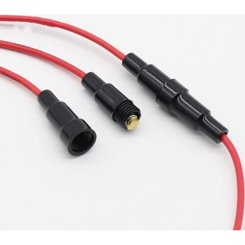 5 Pcs Screw Type 22 AWG Wire 5 x 20mm Inline Fuse Holder