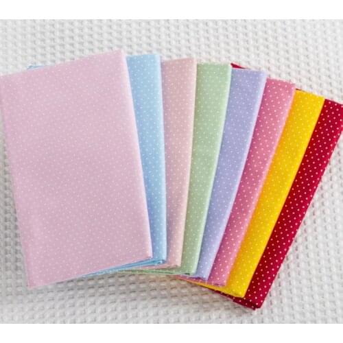 50cm X 160cm Colorful Polka Dot 100% Cotton viaPhil Plain Dots Cotton Fabric Patchwork Cloth Bedding Home Decor