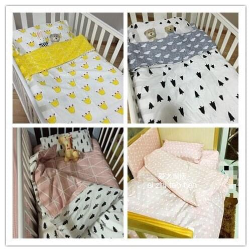 Promotion! 3PCS Baby bedding set crib bedding set 100% cotton bed clothes bed decoration,include(Duvet Cover/Sheet/Pillow Cover)
