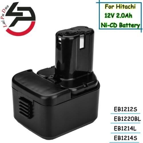 For Hitachi EB1214S DS12DVF3 Rechargeable Battery 12V 2.0Ah Ni-CD Cordless Drill Batteria for EB1212S EB1220BL EB1214L DS 12DVF3