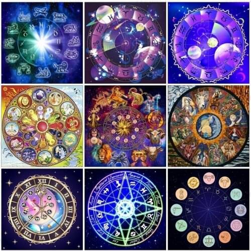 Constellation Dial Diamond Painting Cross Stitch Diamond Embroidery Animals Sale Rhinestones Art Gift Bead Picture Kit Wall Deco