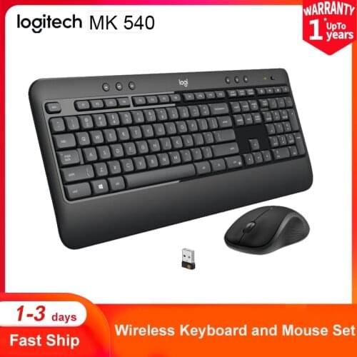 Logitech MK540 Wireless Keyboard Mouse Combos Unifying USB Receiver Plug And Play Instantly Familiar Simply Advanced Reduce Nois