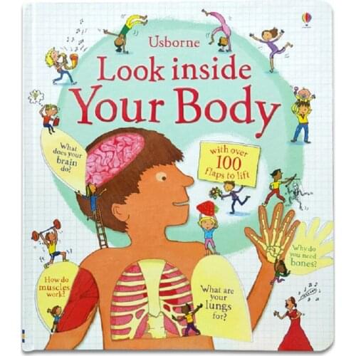 Britain English 3D Look inside Your Body flap Book Education for Children With over 100 flaps to lift hard cover