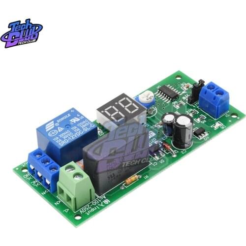 AC 220V 10A Digital Display Delay Relay Module Delay Timer Switch Turn Off Board 0Seconds-99 Minutes Delay Relay Module