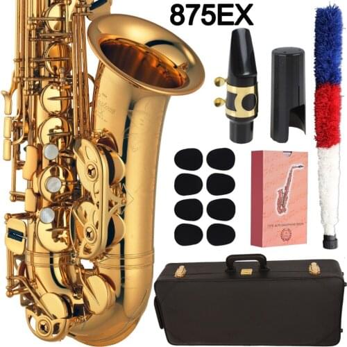 De Xin Saxophone Alto 875EX Professional Alto Sax Custom EX Series High Saxophone Gold Lacquer With Mouthpiece Reeds Neck Case
