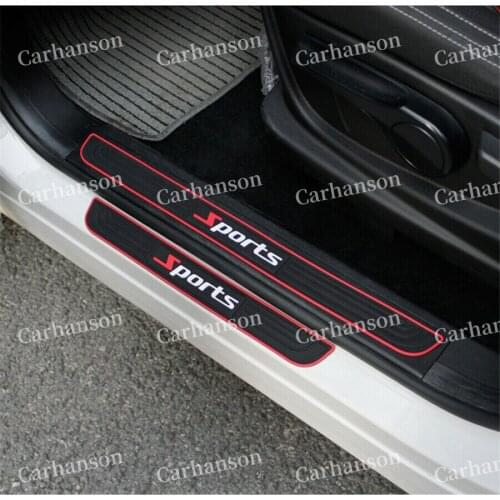 For Mazda Nissan Kia Rio Accessories Pedal Styling Scuff Plate Universal Door Sill Plate Car Rubber Pad Trim Protector Sticker