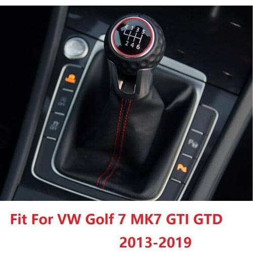 For VW Golf 7 A7 MK7 For GTI GTD 2013 2014 2015 2016 2017 2018 Car 6 Speed Car Gear Stick Level Shift Knob With Leather Boot