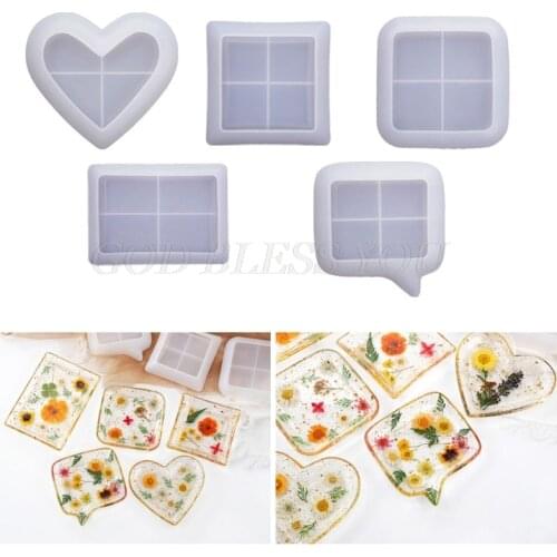 Handmade Dish Molds Silicone Jewelry Tray Molds Soap Dish Candle Holder Container Epoxy Resin Casting Molds Craft Tools