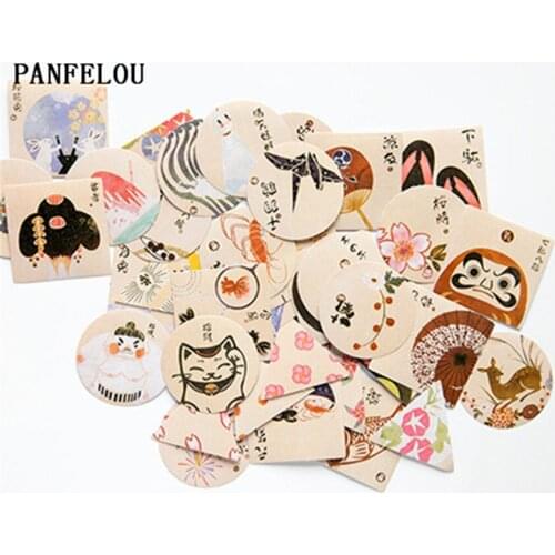 Quality 1bag=40PCS japan toys The sealing paste adhesive paper stickers Hand account Scrapbooking DIY Album book cards