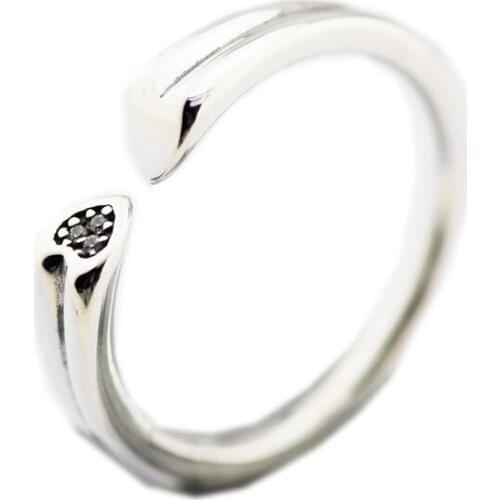 Ring Two Hearts Rings for women Anel masculino silver 925 jewelry men anillos 925 sterling silver wedding Ring