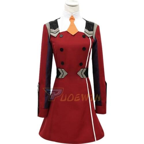 Anime DARLING in the FRANXX 02 Zero Two Cosplay Costume Uniform Suit Outfit Cosplay