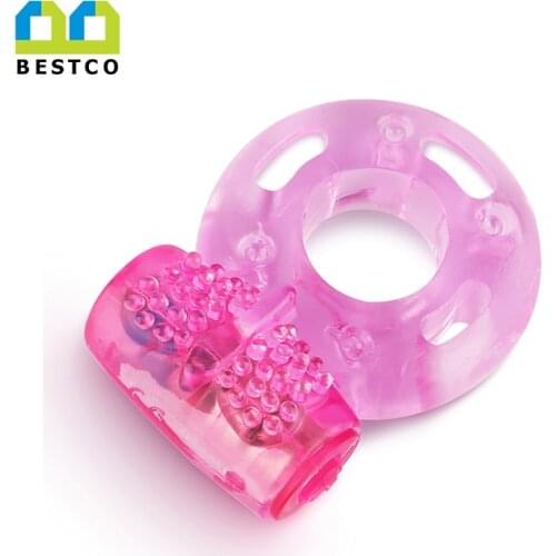 BESTCO Mini Penis Vibrator Rings Time Delay 18+ Cock Enlarger Condom Adult Sex Toys Silicone Erotic Device For Men B-YC4
