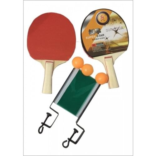 Table Tennis Set-2 Racket + 3 Ping-Pong Ball + Mesh