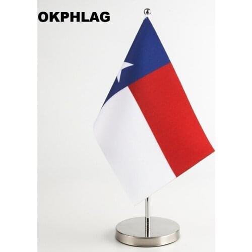 Uinted States Texas States Desk Flag with Stand 14*21CM table Banners Customize for Office House Party
