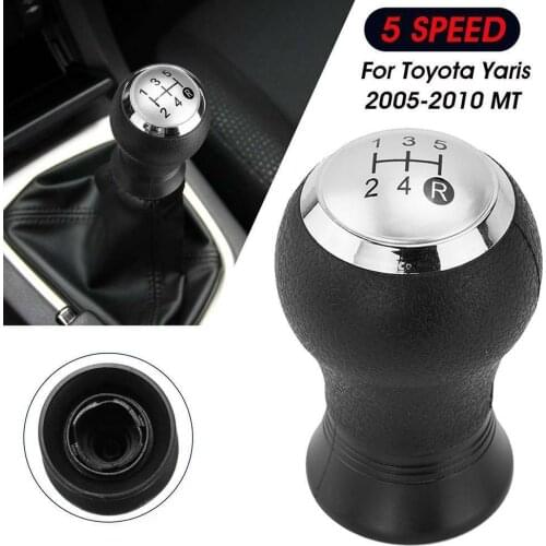 New Arrival High Quality 5 Speed Car Manual Gear Shift Knob Head Gearstick Shifter Lever For Toyota Yaris Auris 2005-2010