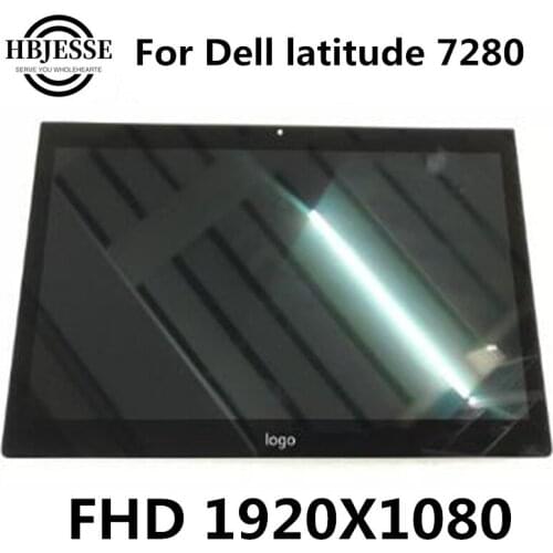 Original For Dell Latitude 7280 12.5 FHD 1920x1080 LCD Touch Screen Assembly with frame bezel