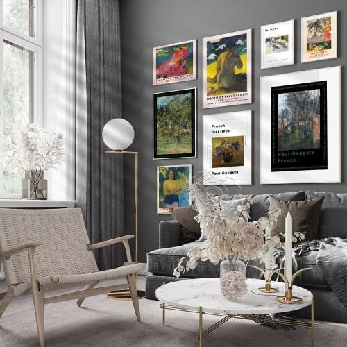 Paul Gauguin Art Oil Painting, Gauguin Two Tahitian Women Exhibition Museum Poster, France Impressionism Vintage Home Wall Decor