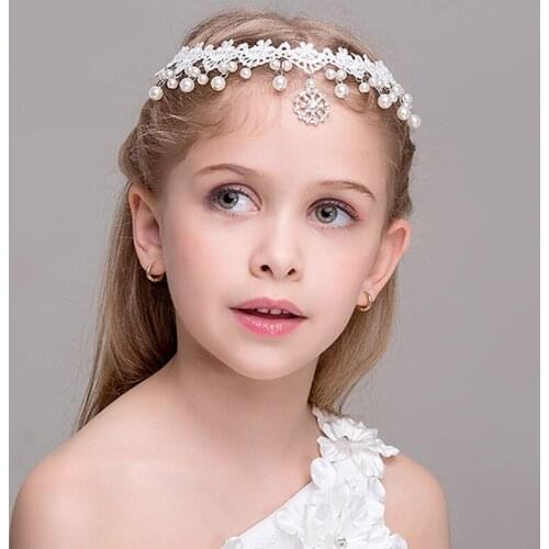 Snowflake Headwear Wedding Girls Headband Bride Crystal Pearls Women Tiara Bridal Headpieces Birthday Hair Accessories