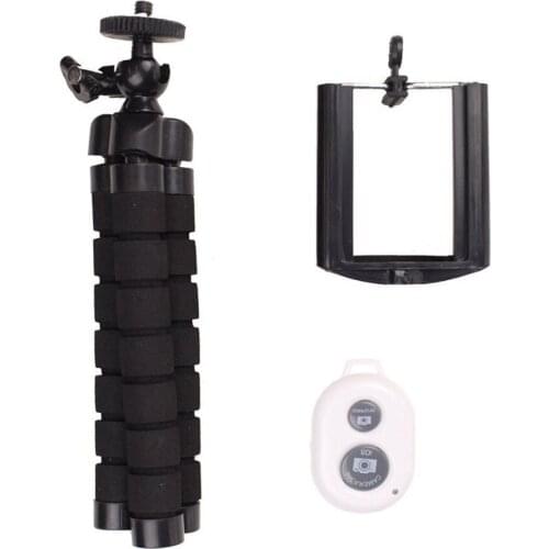 Bluetooth Remote Smart Cell Phone Small Flexible Selfie Stick Tripod smartphone