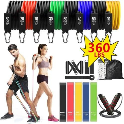 Resistance Bands Pull Rope Sport Set Expander Yoga Exercise Fitness Rubber Tubes Band Stretch Training Home Gyms Workout Elastic
